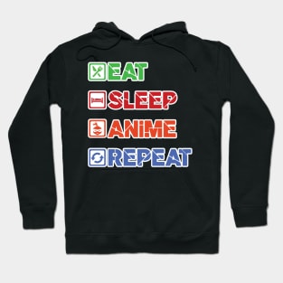 'Eat. Sleep. Anime.' Cool Japanese Anime Hoodie